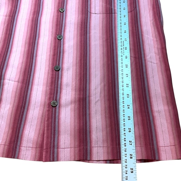 TOMMY BAHAMA 100% Silk Striped Short Sleeve Casual Shirt Sz M - Picture 6 of 9